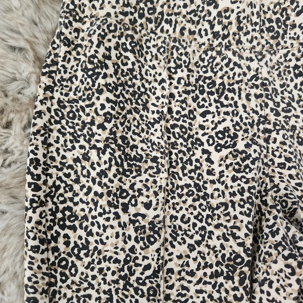 Old Navy Stevie High Rise‎ Front Seam Skinny Pants Leopard Print Women's Small